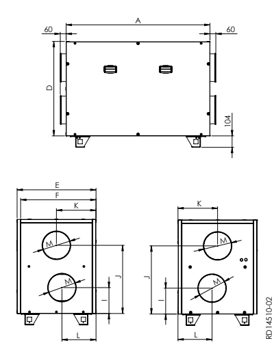 VEX1000 Mono Abmessungen